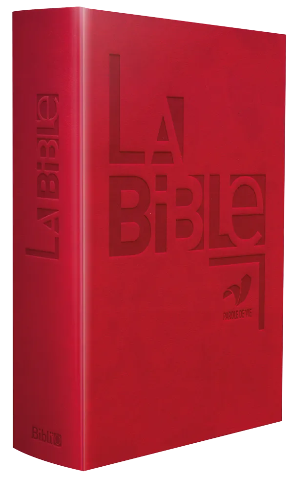 Bible Parole de Vie, compacte, rouge - couverture souple, vivella, avec livres deutérocanoniques