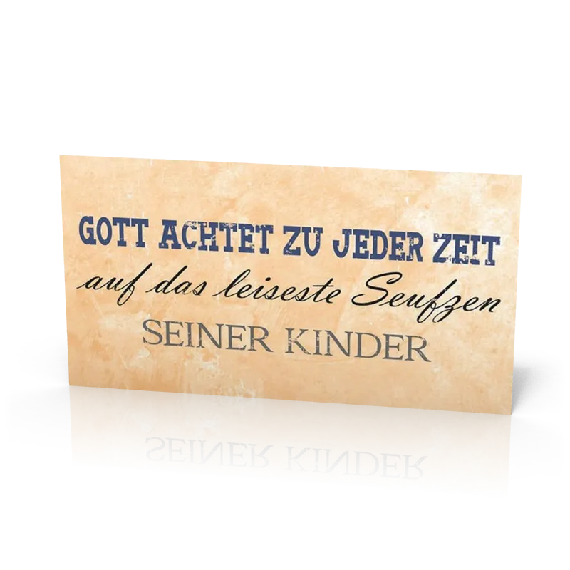 Wandschmuckschild Gott achtet zu jeder Zeit