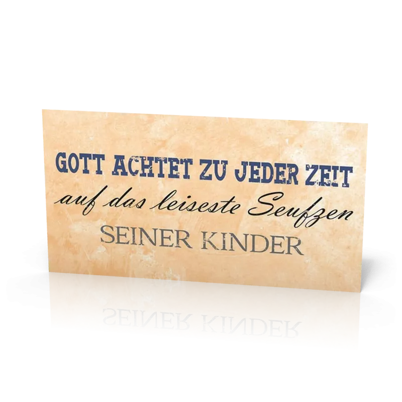 Wandschmuckschild Gott achtet zu jeder Zeit