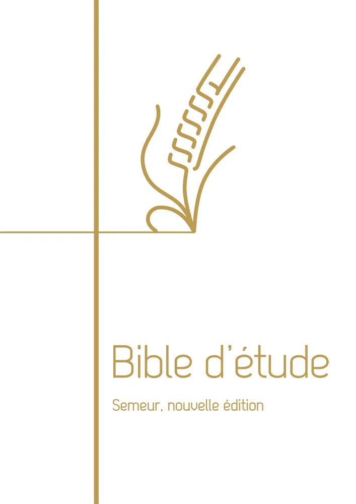 Bible d'étude Semeur 2015, blanche - couverture rigide, tranche or