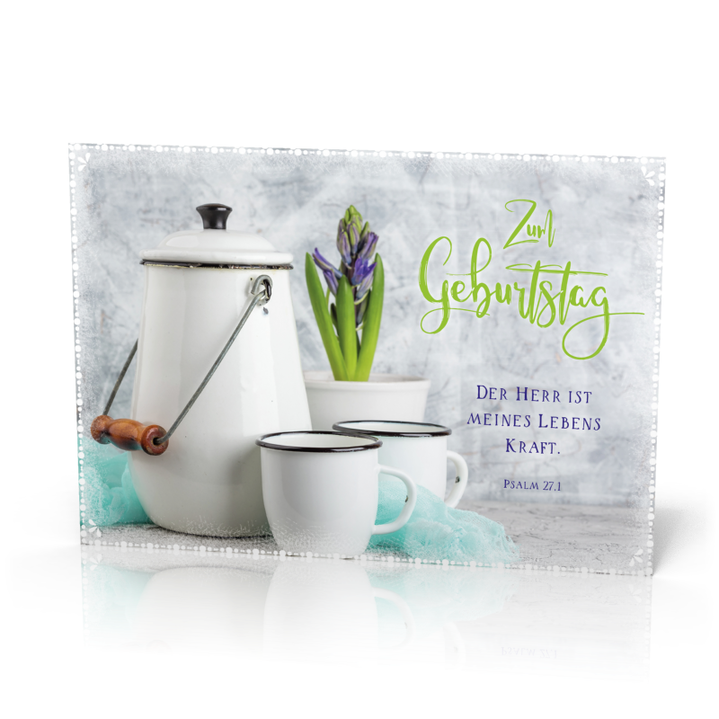 Doppelkarte Email Milchkanne