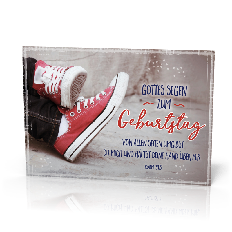 Doppelkarte Rote Sneakers