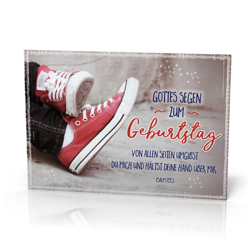 Doppelkarte Rote Sneakers