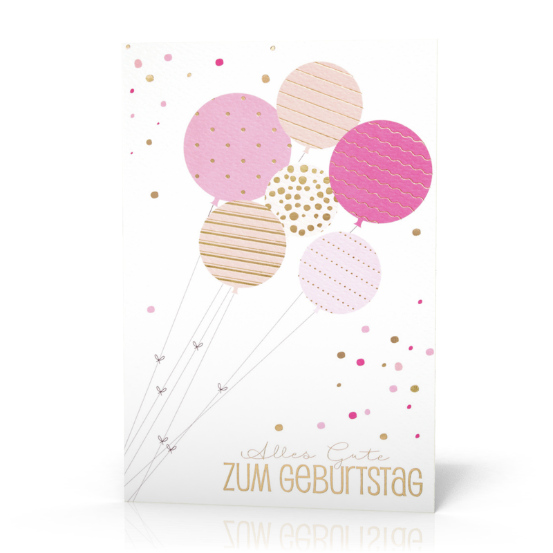 Doppelkarte Luftballons