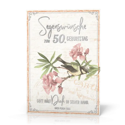 Doppelkarte 50 Volgel auf Zweig SF