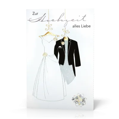 Doppelkarte Brautkleid