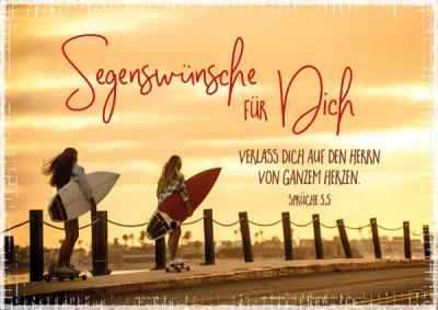 Doppelkarte Einsegnung Surfbretter SF