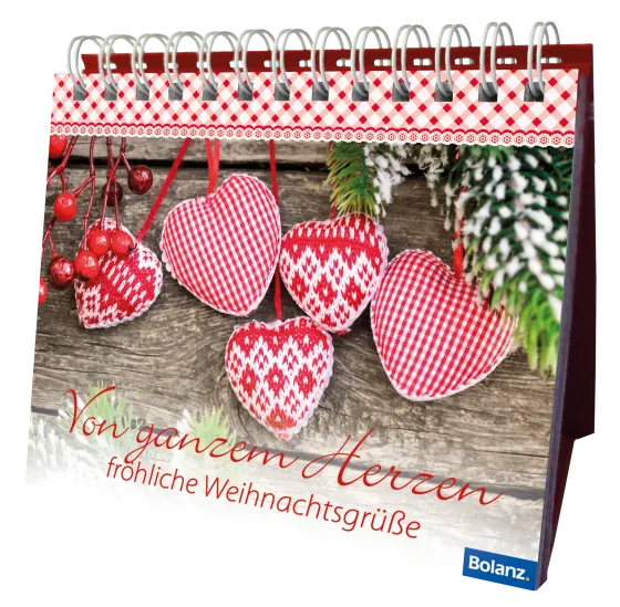 Postkarten Aufstellbuch Von ganzem Herzen fröhliche Weihnachtsgrüsse