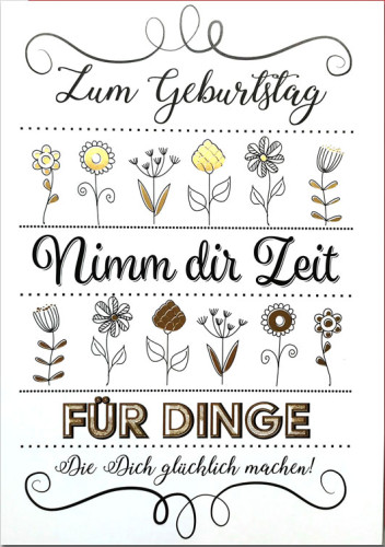 Doppelkarte Nimm dir Zeit