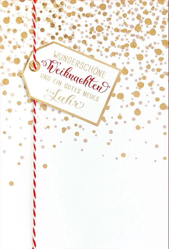 Doppelkarte Weihnachten Wunderschöne Weihnachten