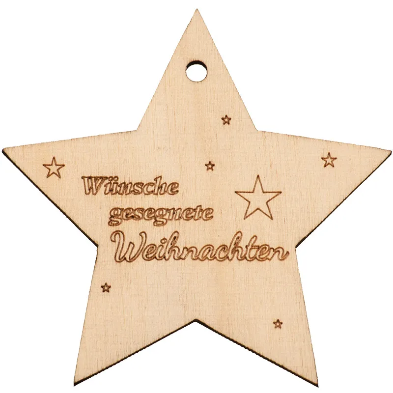 Holzstern Gesegnete Weihnachten