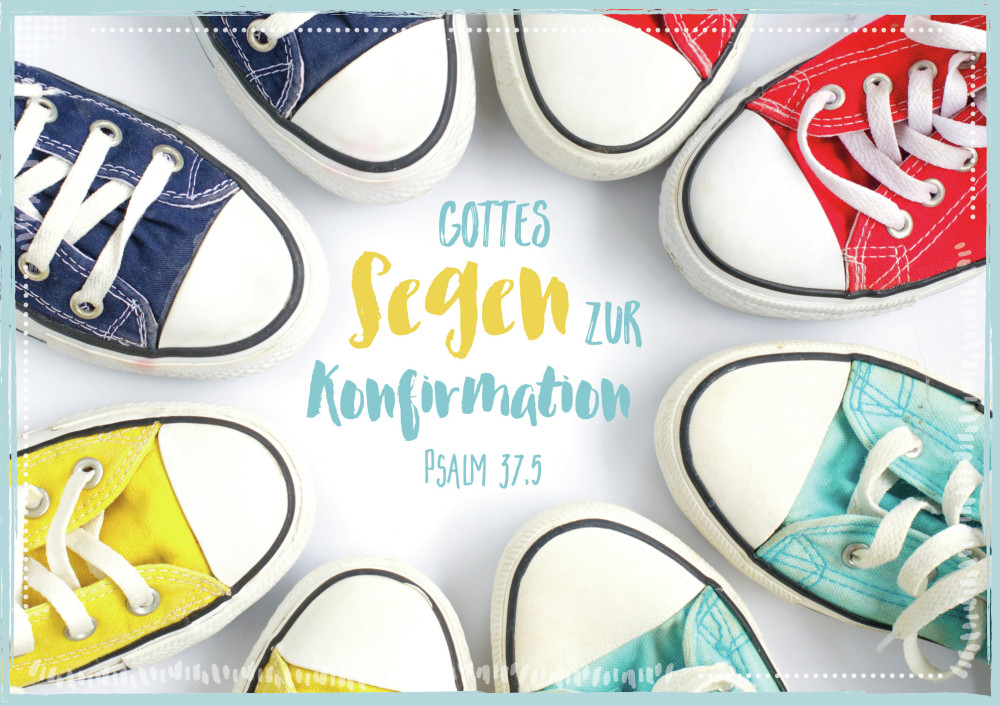 Doppelkarte Konfirmation Sneakers
