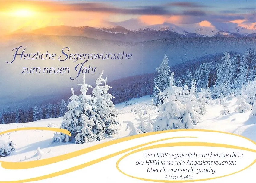 PK NEUJAHR WINTERLANDSCHAFT 12 STÜCK - POSTKARTE