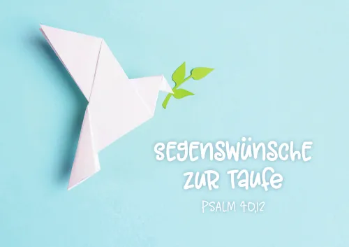 Doppelkarte Taufe Taube