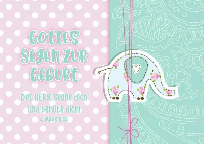 Doppelkarte Elefant