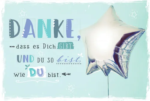 Doppelkarte Sternluftballon