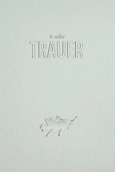 Doppelkarte Trauer Eichelblatt