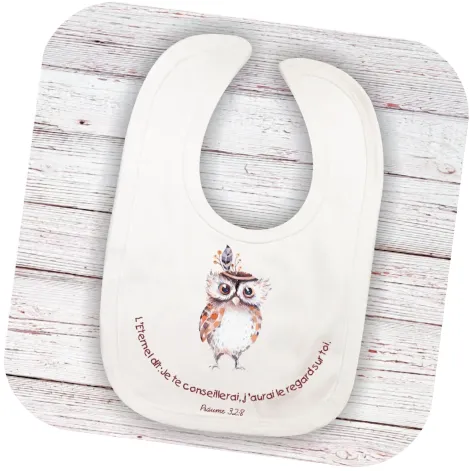 Bavoir «L’Eternel dit : Je te conseillerai, j’aurai le regard sur toi». Ps 32:8