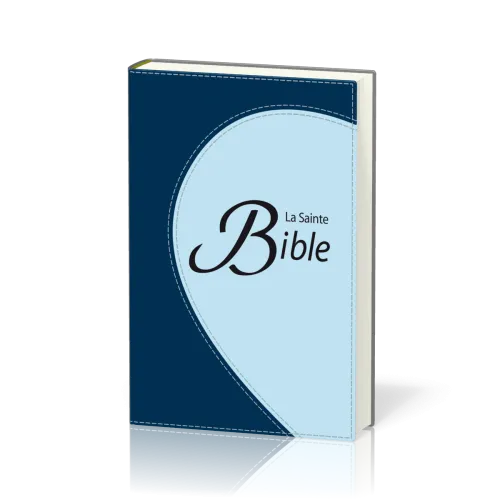 Bible Segond 1910, de poche, duo bleu - couverture souple , tranche argent, signet