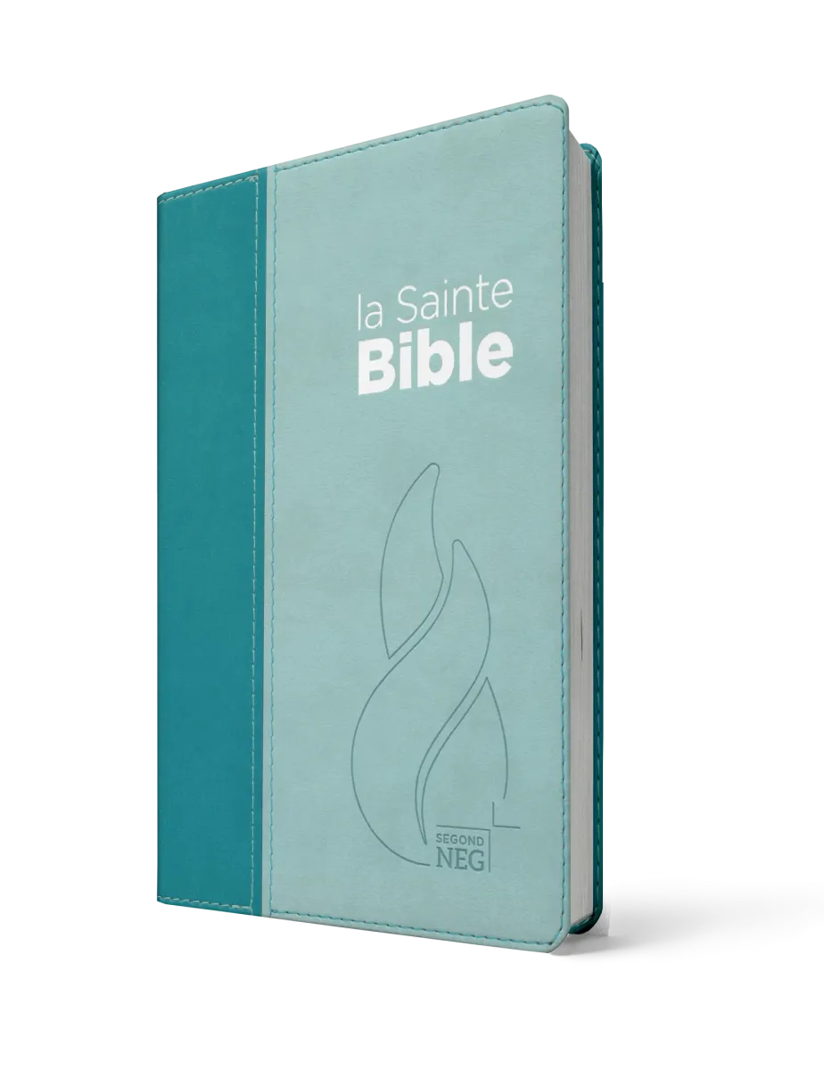 Bible Segond NEG compacte - couverture souple, Vivella duo bleu lagon et bleu ciel