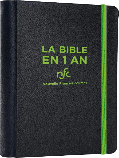 Bible Nouvelle Français courant, Bible en un an - rigide simili cuir noir - sans deutérocanoniques