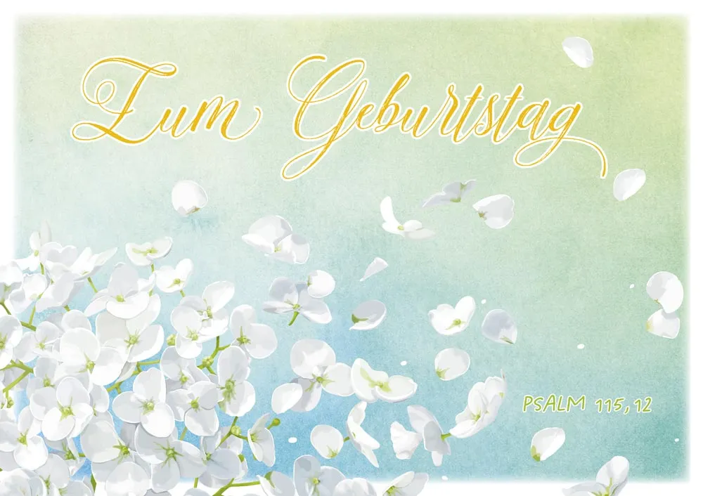 Doppelkarte Weisse Blüten GF