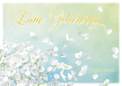 Doppelkarte Weisse Blüten GF