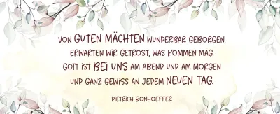 Metallschild Von guten Mächten