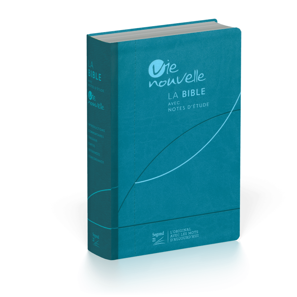 Bible d'étude Vie nouvelle, Segond 21 - couverture souple Vivella bleue