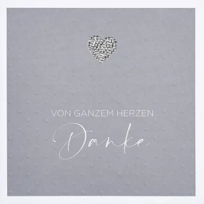Doppelkarte Von ganzem herzen Danke