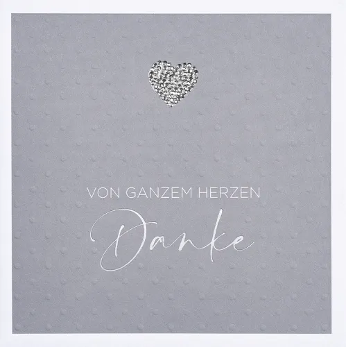 Doppelkarte Von ganzem herzen Danke
