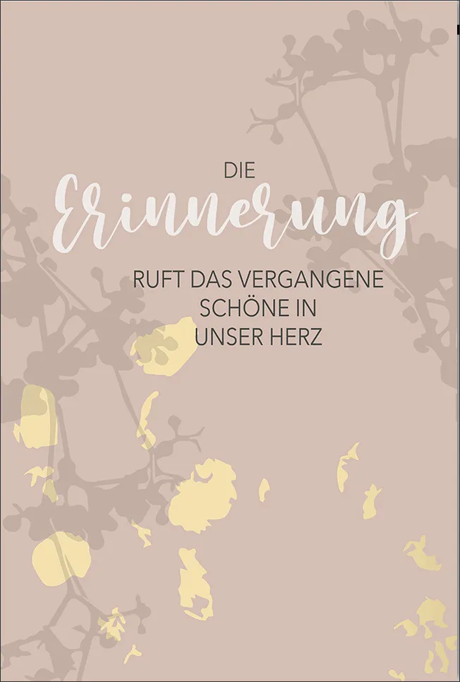 Doppelkarte Trauer Erinnerung Strukturkarte