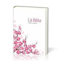 Bible Semeur 2015, compacte, couverture textile semi-souple blanche - fleurs d’amandier, tranche...