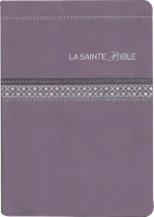 Bible Segond 1910, gros caractères, flexa parme, tranche argent
