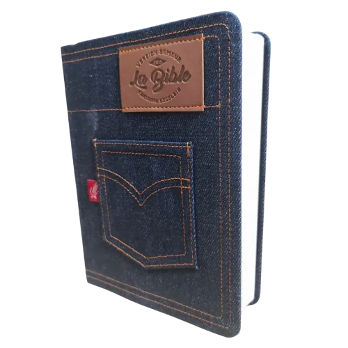 Bible Semeur 2015, compacte, couverture jeans souple bleue - tranche blanche