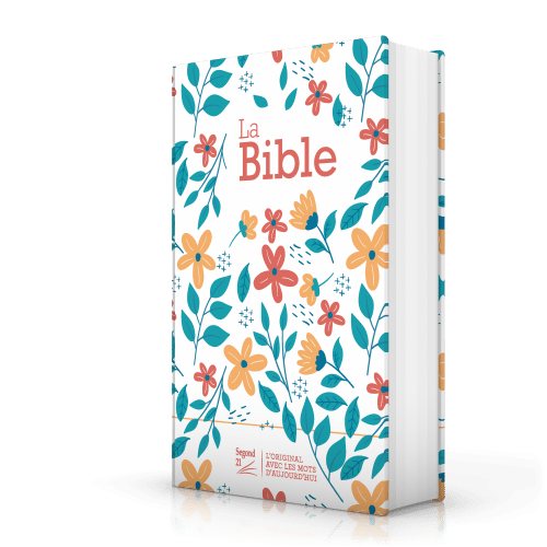 Bible Segond 21 compacte (Premium Style) - couverture rigide toilée matelassée motif fleuris