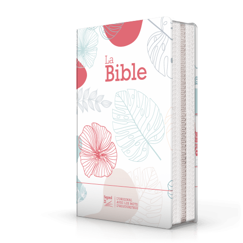 Bible Segond 21 compacte (Premium Style) - couverture souple toilée motif fleuri, avec fermeture...