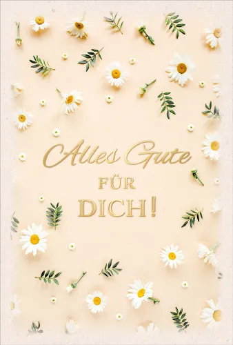 Doppelkarte Gänzeblümchen ENC