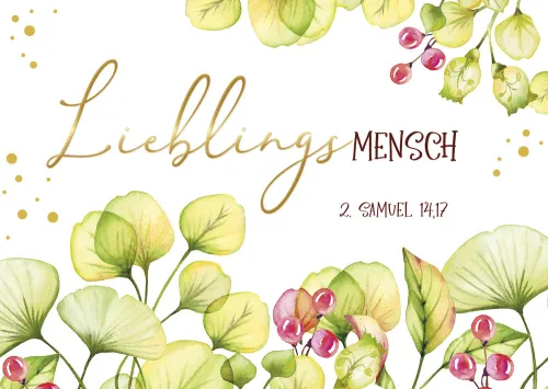 Postkarte Lieblingsmensch GF - 10 Stück pro Päckchen