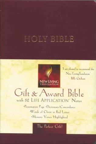Anglais, Bible NLT Gift and Award Bordeaux - New Living Translation