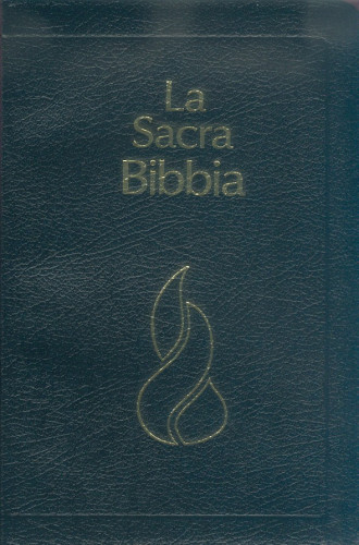 Italien, Bible Nuova Riveduta - fibrocuir noir, tranche or
