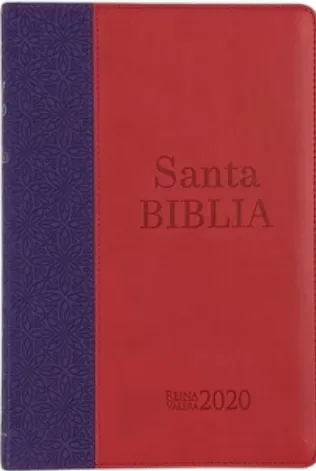 Espagnol, Bible Reina Valera 2020, ultrafine, similicuir, duo lilas/rouge